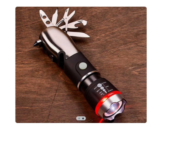 Linterna Led con Zoom y Multiherramienta